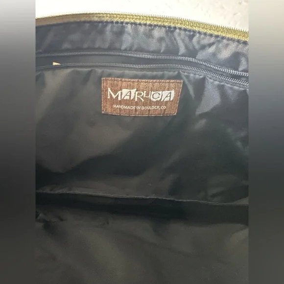 Maruca Green and Brown Patterned Clutch - Picture 3 of 10